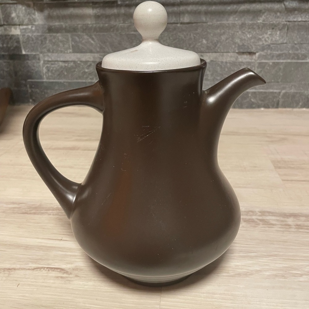 Vtg Noritake Folkstone Stoneware Coffee/Tea Pot